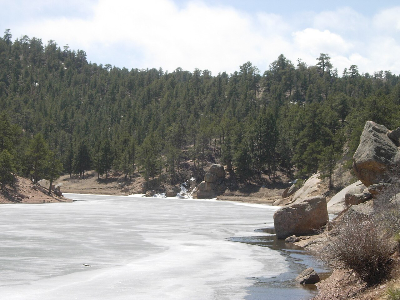Curt Gowdy State Park Iced Over