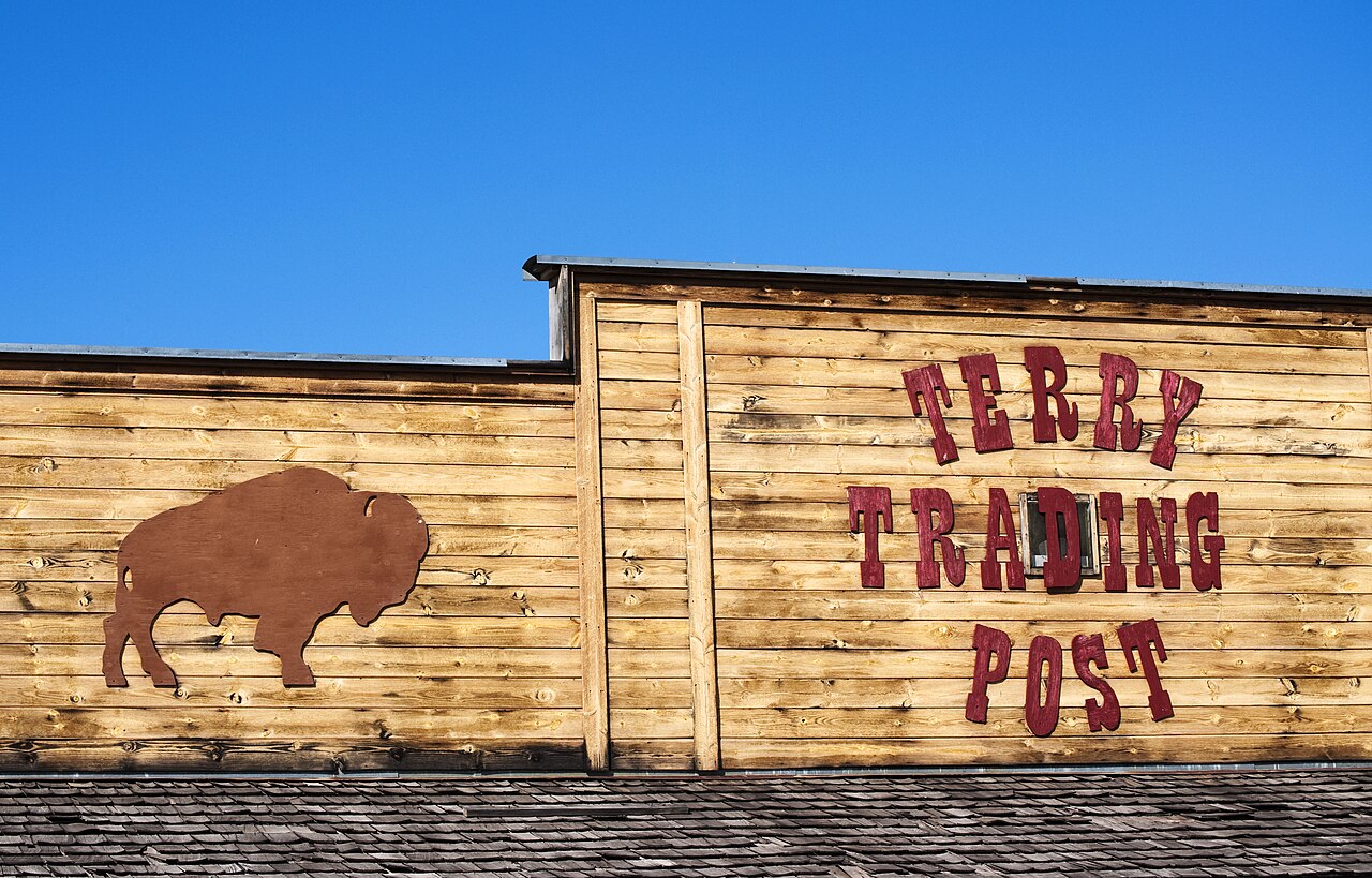 Sign for terry bison ranch, Cheyenne, WY