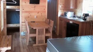 Cabin interior at Elkhart RV Resort