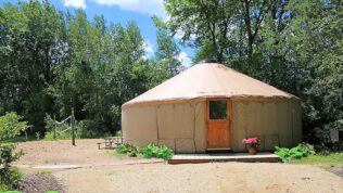 Rentable yurt at Baraboo RV Resort