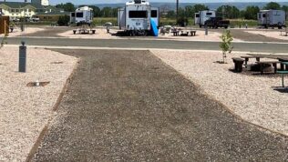 Paved access roads for RVs at Laramie RV Resort