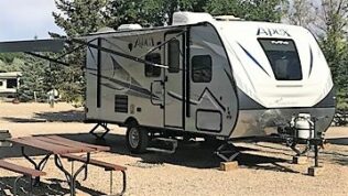 RV Parking and picnic area at Cortez RV Resort