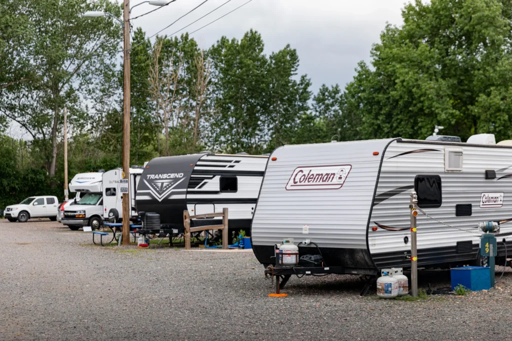 RVs parked at Applewood RV Resort
