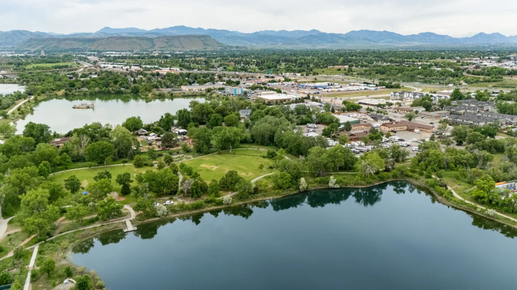 Aerial View of Denver Camping area, Applewood RV Resort by RJourney