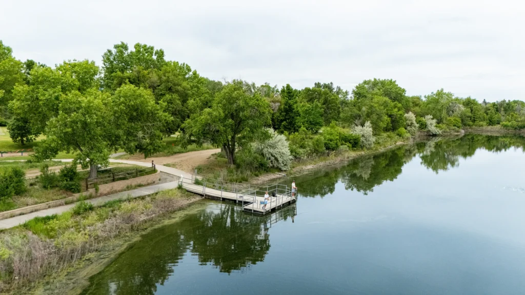Fishing pond at Applewood RV Resort