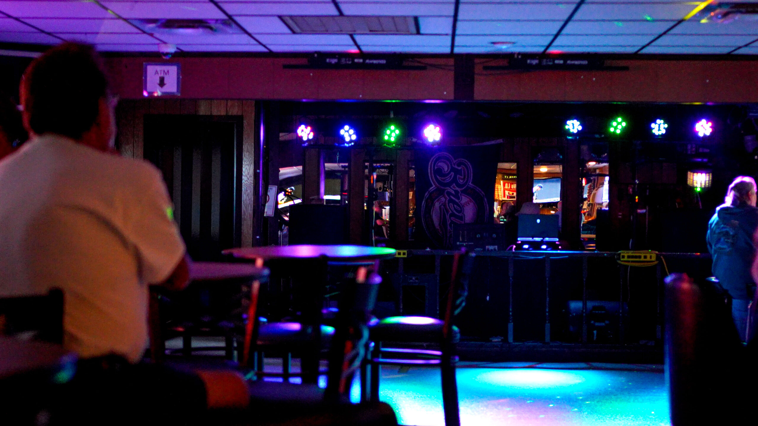 Long term campers participate in a music event at Pearl Lake Bar and Grill.