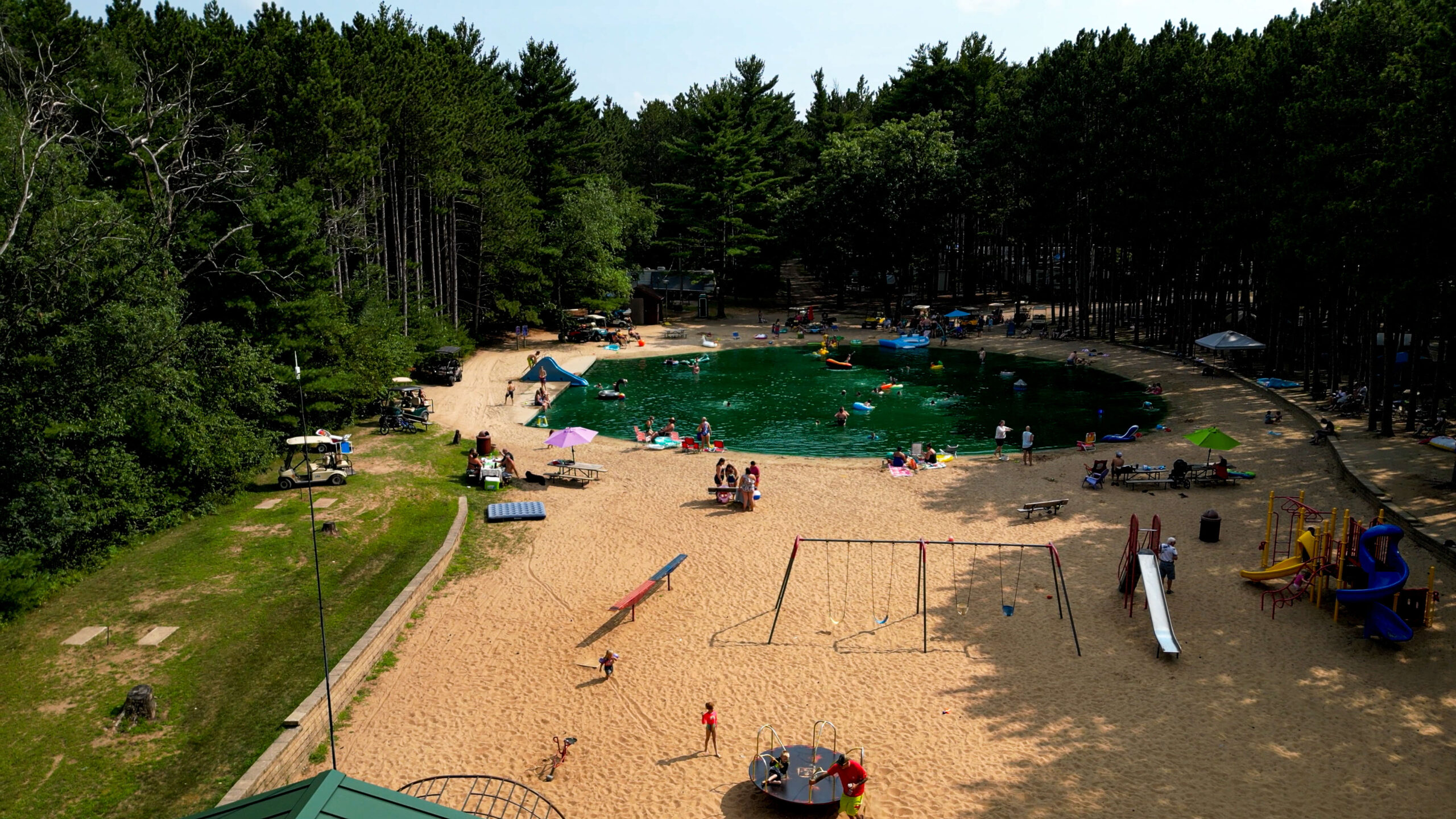 The Swimming Basin/Pond at Pearl Lake RV Campground by RJourney