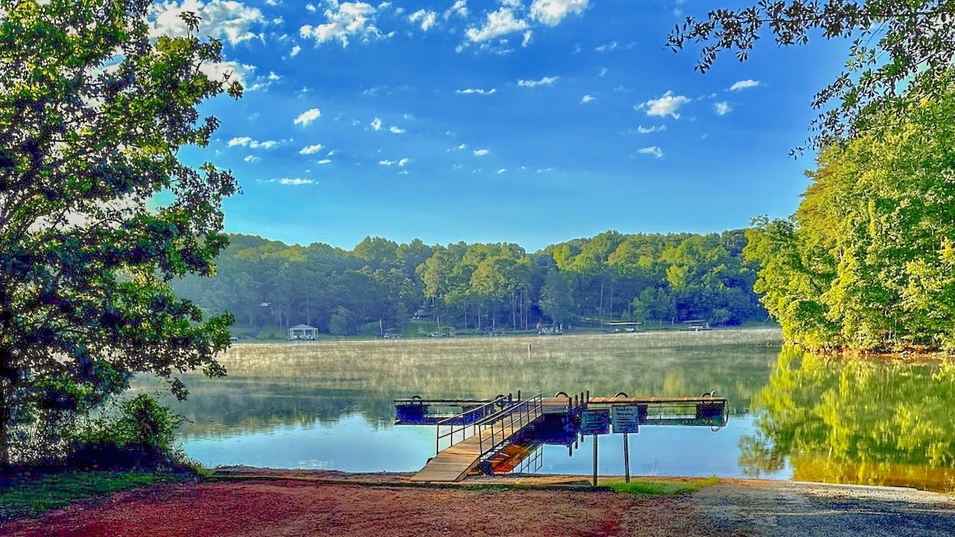 Fishing while camping at The Point RV parks near lake hartwell ga
