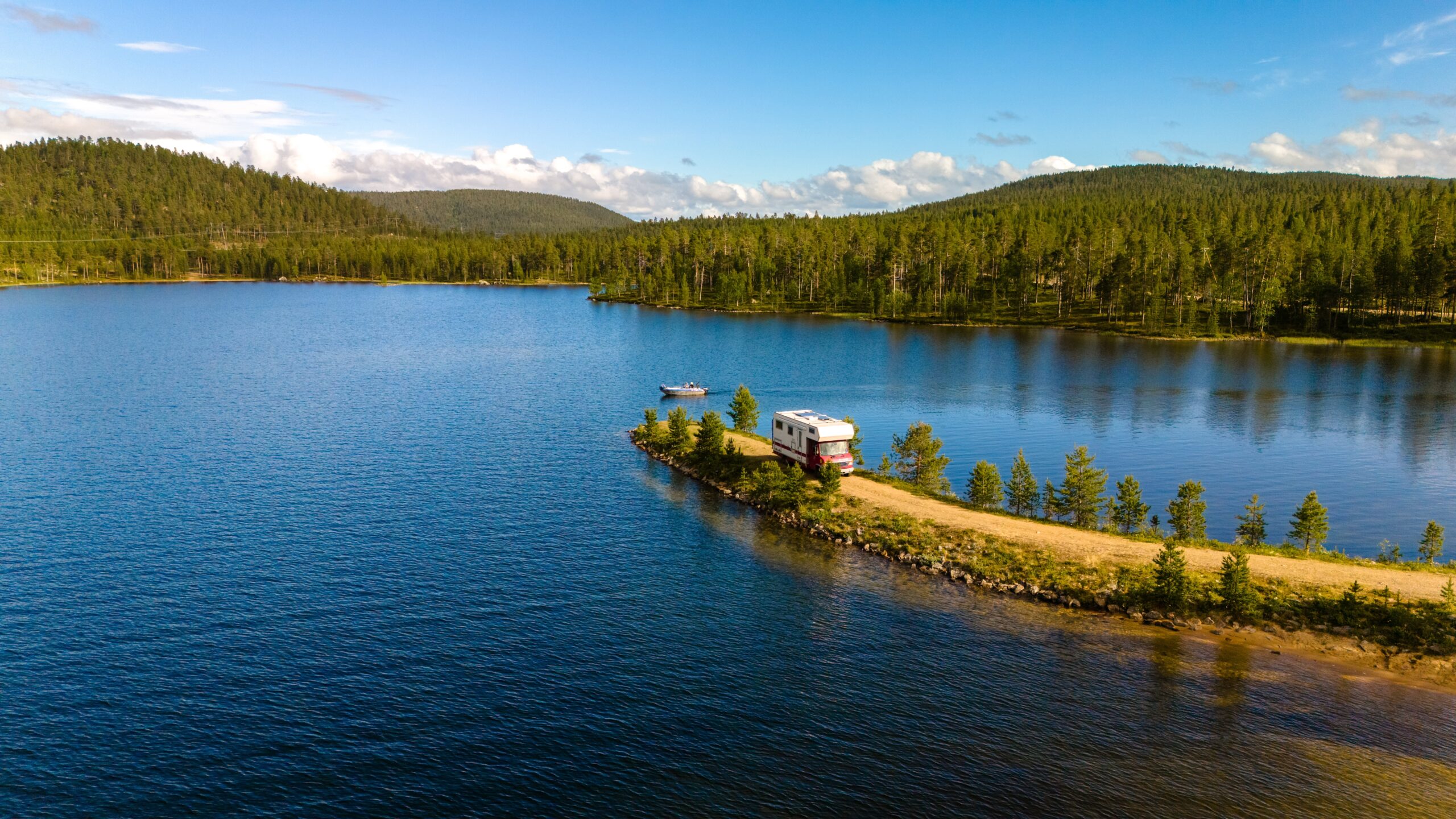 RV Camping on a great lake.