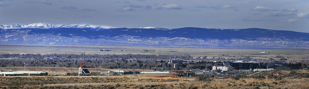 A panoramic view of Laramie Wyoming