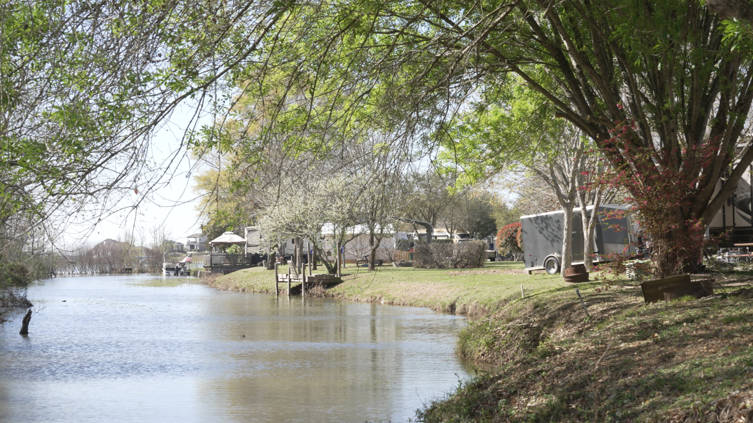 A view of RJourney's Lake Conroe RV Campground's Lakefront Access