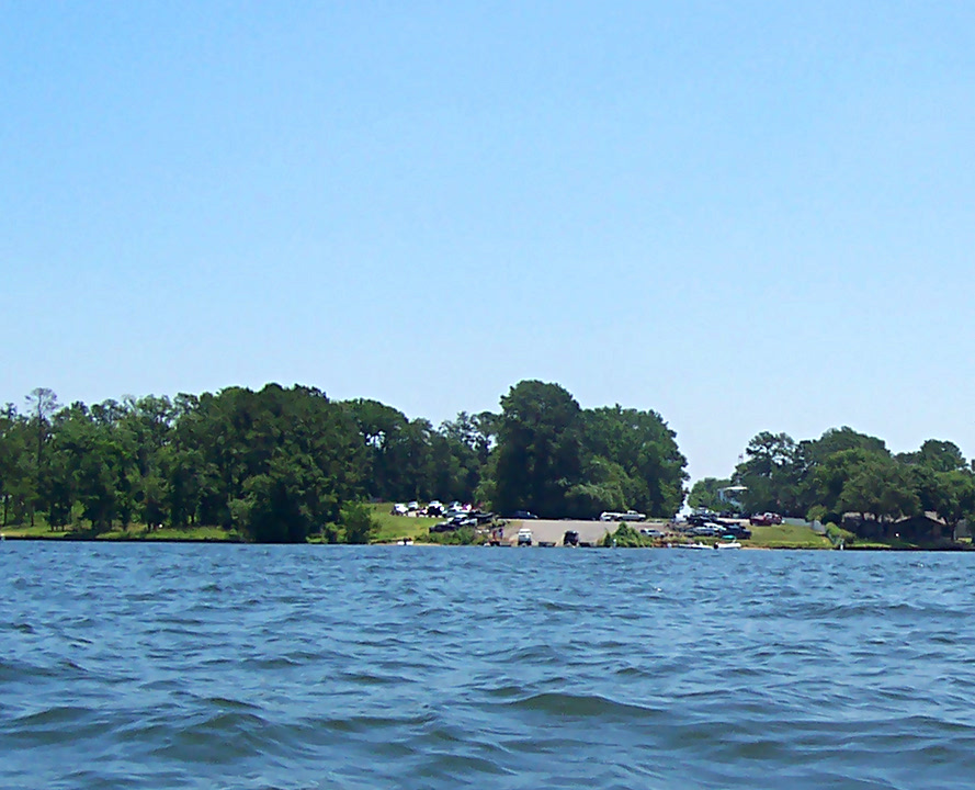 The free public boat launch at Lake Conroe near Willis TX