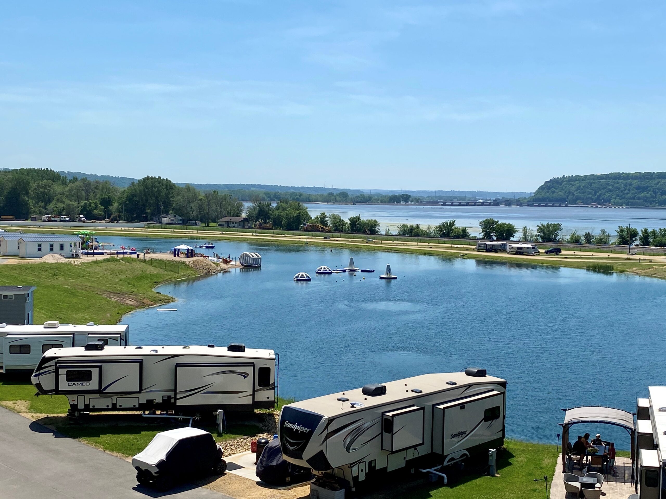 A view of Premium Back In RV Sites at Coconut Cove RV Resort and Campgrounds near Hazel Green WI