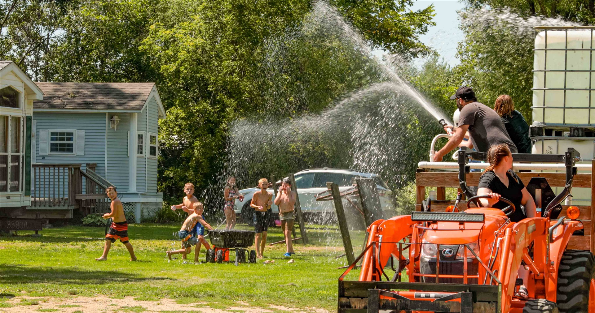 RV sites at Baraboo RV Resort in Baraboo, WI