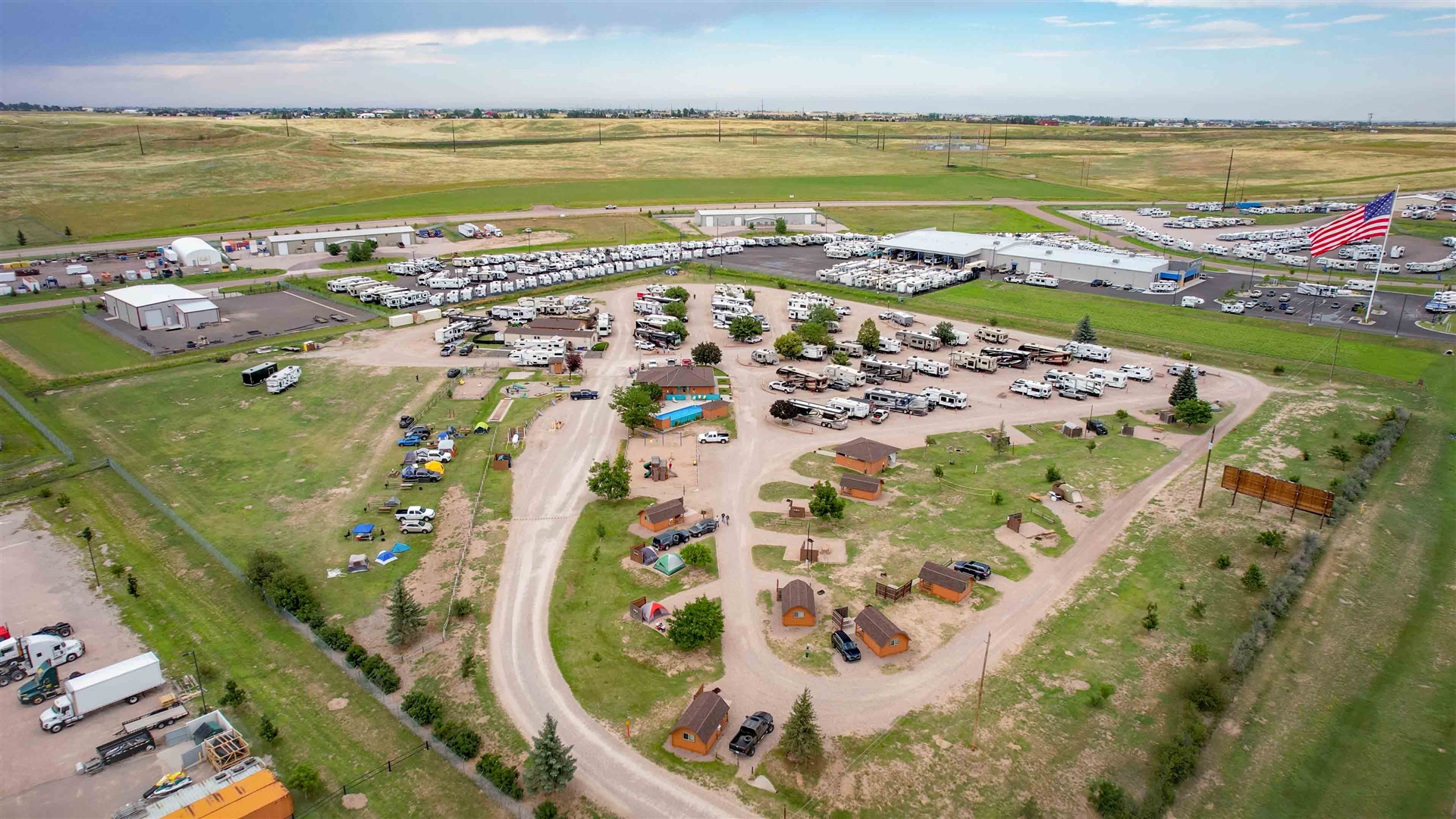 RV sites at Cheyenne RV Resort in Cheyenne, WY