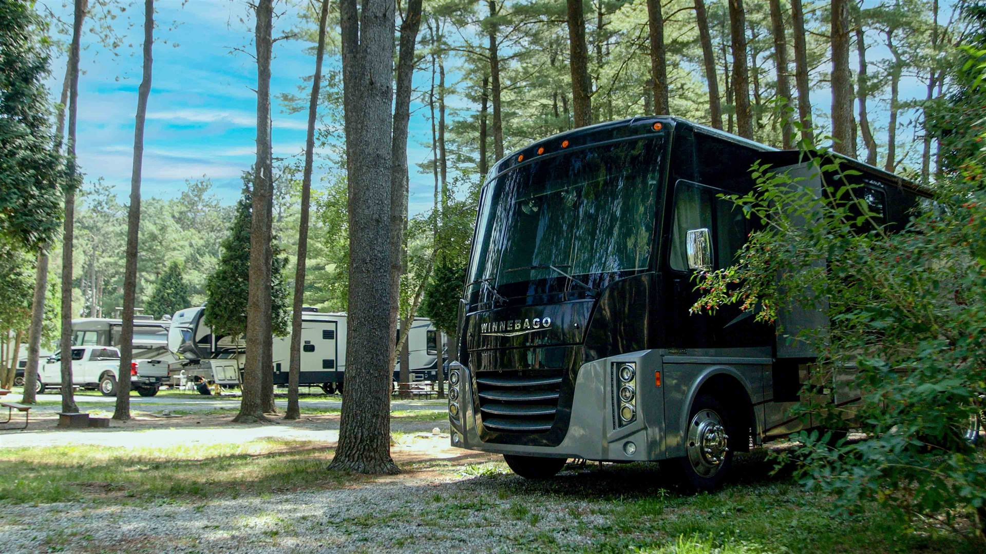 RV sites at Elkhart RV Resort in Granger, IN