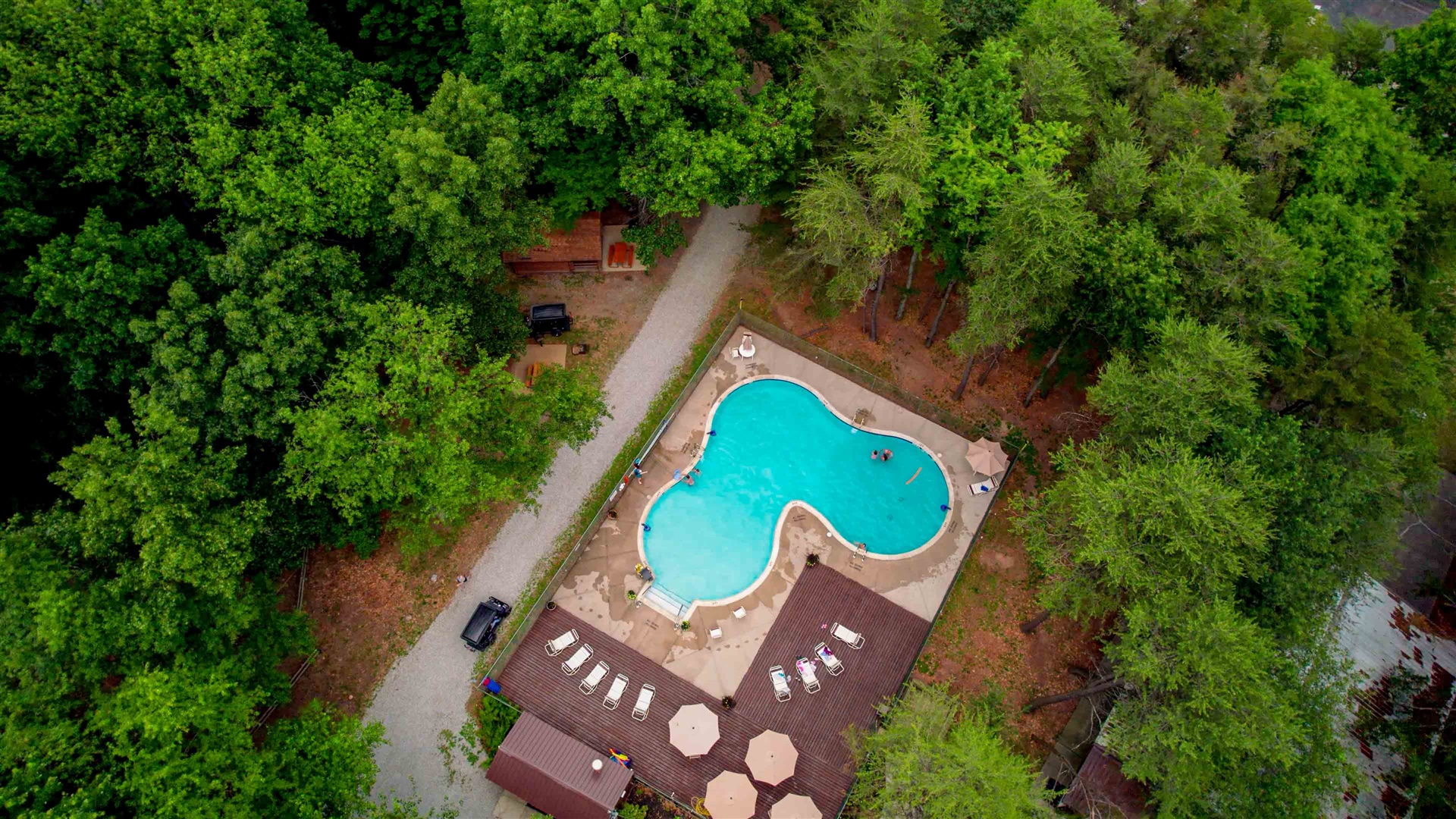 Campground views at Elkhart RV Resort in Granger, IN