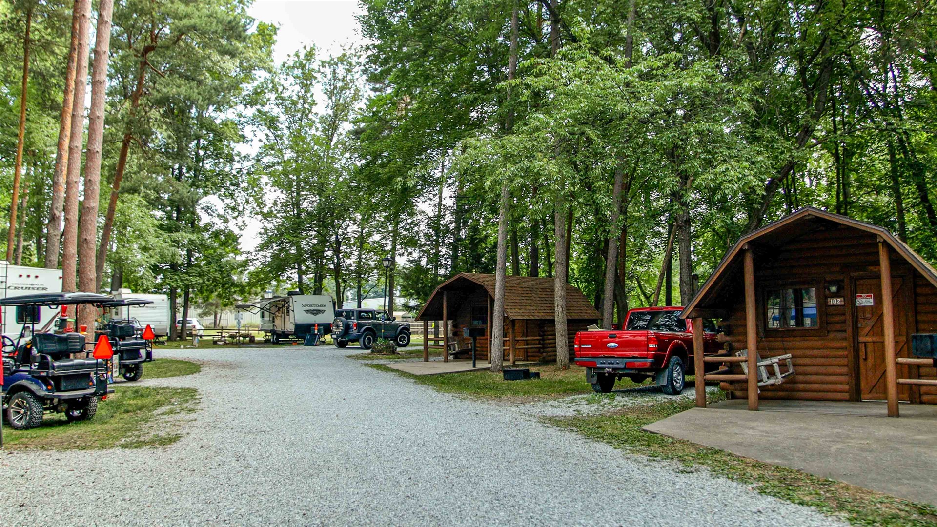 RV sites at Elkhart RV Resort in Granger, IN