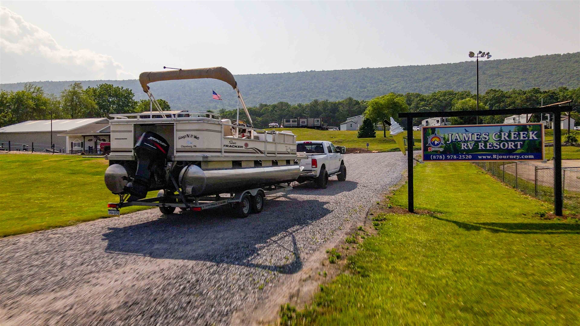 Campground near James Creek and Raystown Lake in Huntingdon County, Pennsylvania