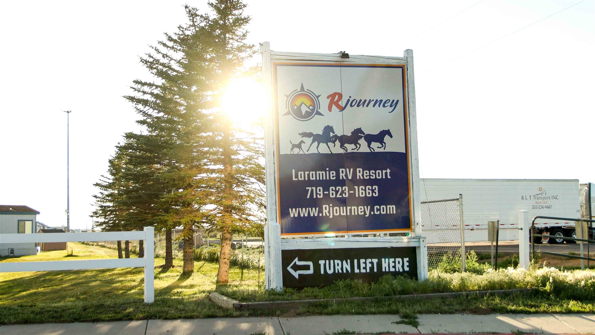 Campground views at Laramie RV Resort in Laramie, WY