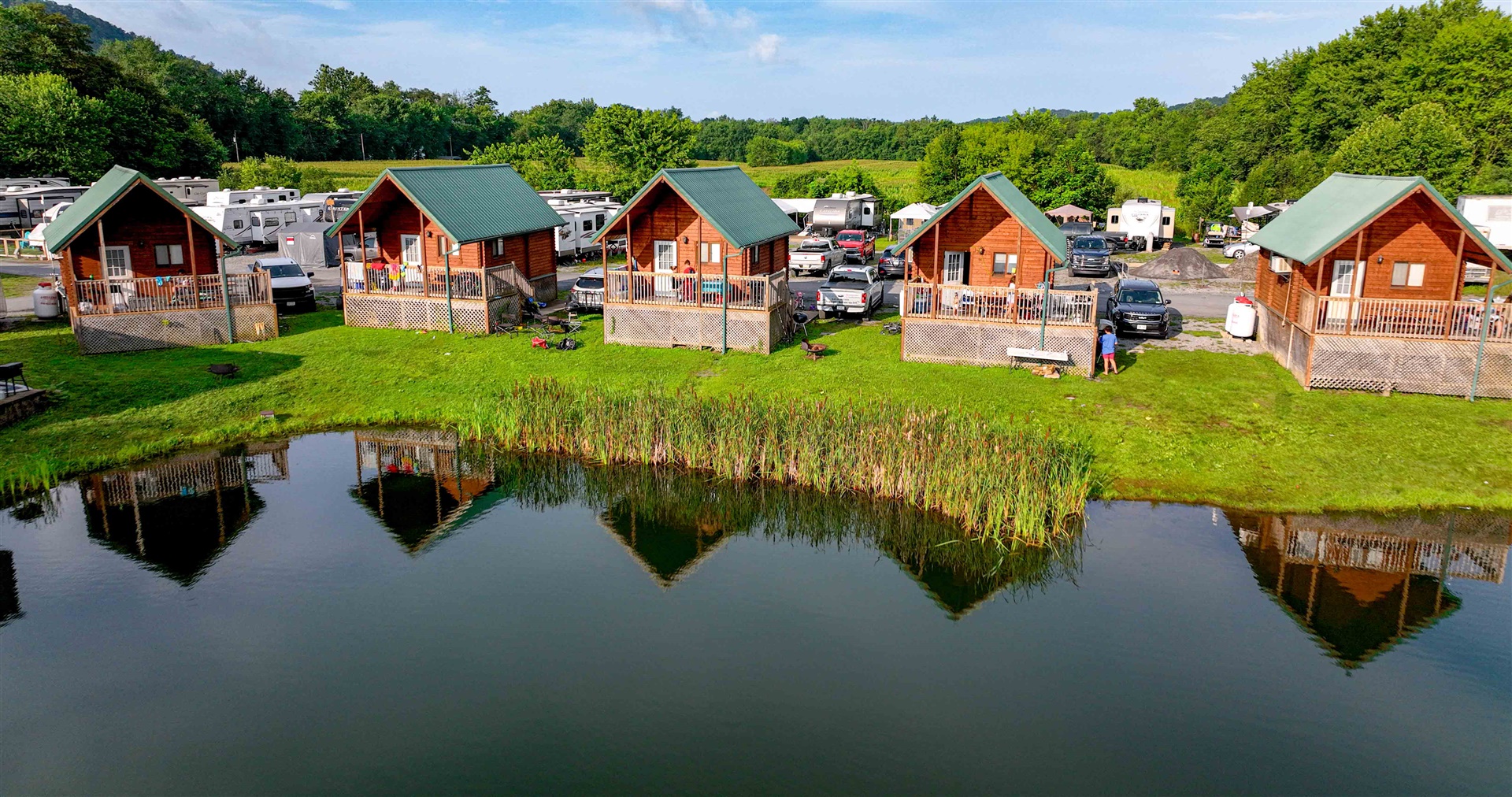 RV sites at Splash Magic RV Resort in Northumberland, PA