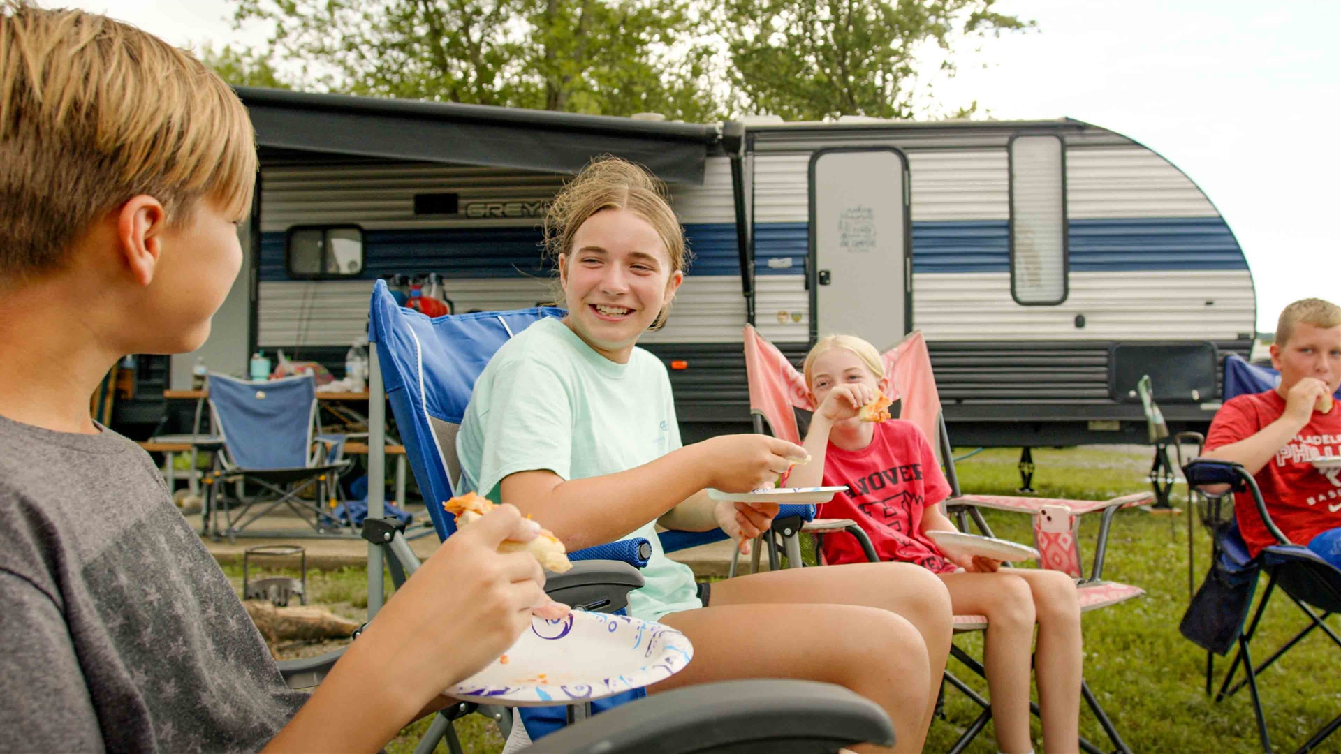 Water park and pool area at Splash Magic Campground by RJourney along the Susquehanna River in Northumberland, Pennsylvania
