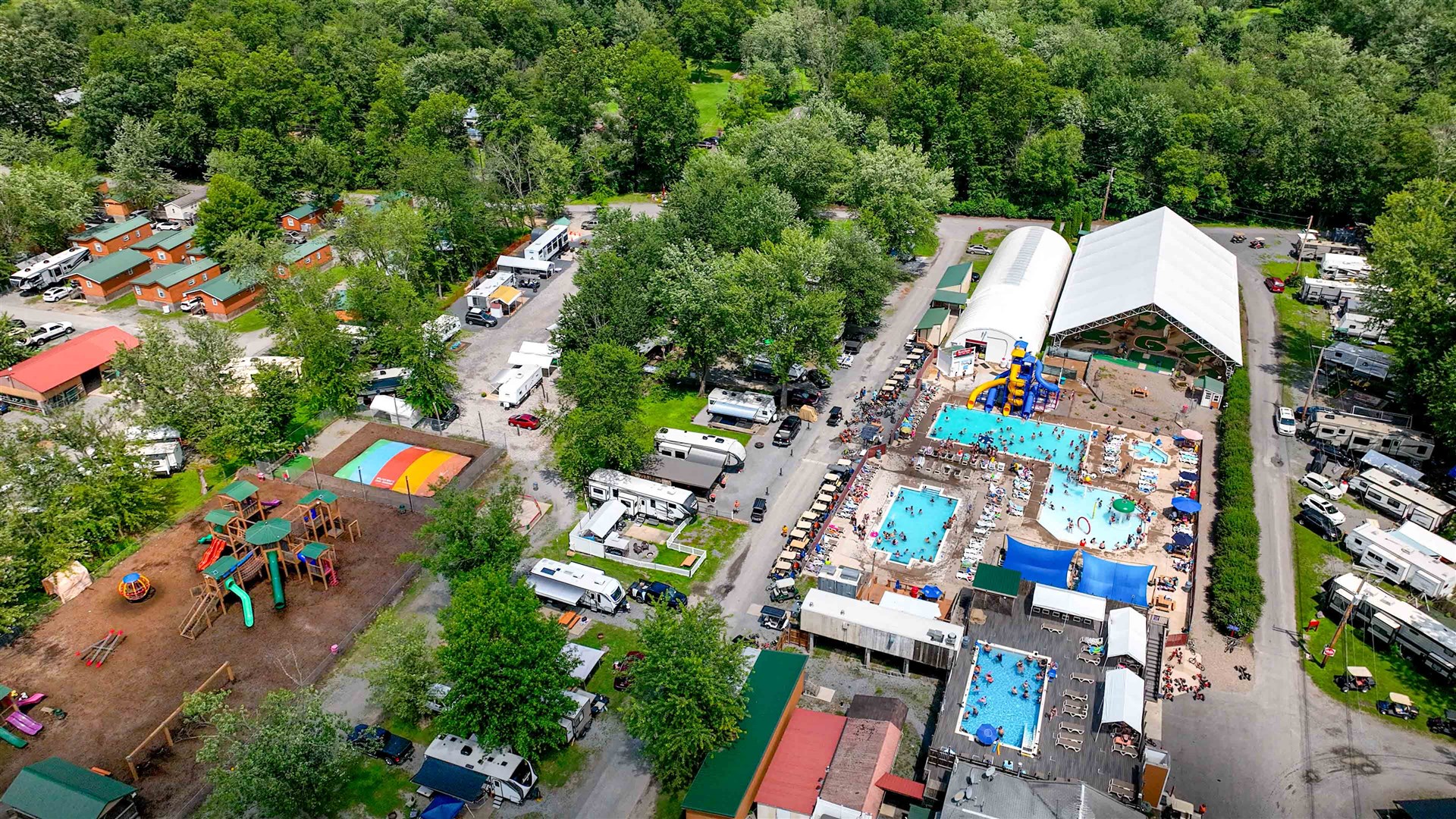 RV sites at Splash Magic RV Resort in Northumberland, PA